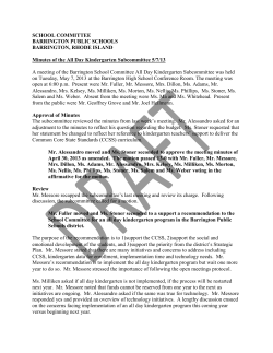 Day K Minutes 050713 DRAFT - Barrington Public Schools