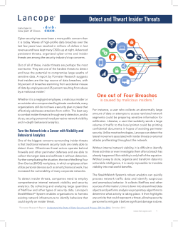 Detect and Thwart Insider Threats