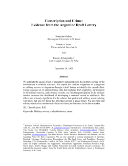 Conscription and Crime: Evidence from the Argentine