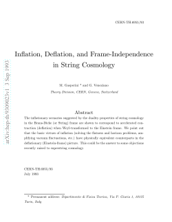 Inflation Deflation and Frame-Independence in String Cosmology