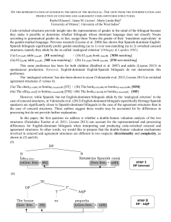 TP T` The house es peque&ntilde;a DP AdjP Code