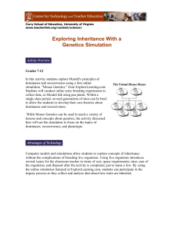 Exploring Inheritance With a Genetics Simulation