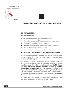 Personal Accident Insurance