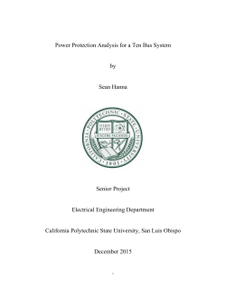 Power Protection Analysis for a Ten Bus System