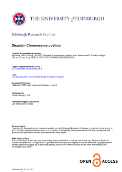 Dispatch Chromosome position - Edinburgh Research Explorer