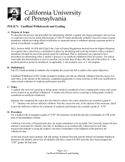 POLICY: Unofficial Withdrawals and Grading