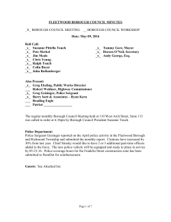 May 2016 - Fleetwood Boro