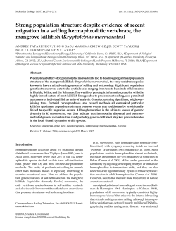 Strong population structure despite evidence of recent