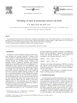 Nitriding of steel in potassium nitrate salt bath