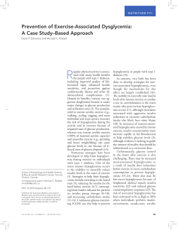 Prevention of Exercise-Associated Dysglycemia: A Case Study
