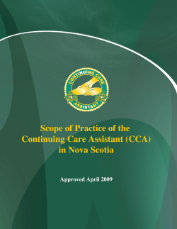 CCA - Continuing Care Assistant Program
