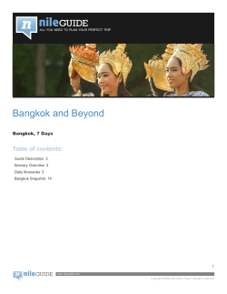 Bangkok and Beyond