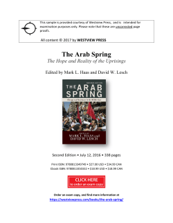 The Arab Spring - Westview Press