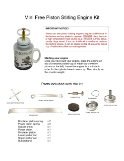 Mini Free Piston Stirling Engine Kit
