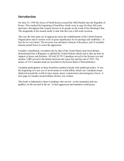 Introduction - Nova Scotia Nunavut Command of the Royal