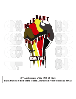 40th Anniversary of the 1968 BSU/TWLF Student