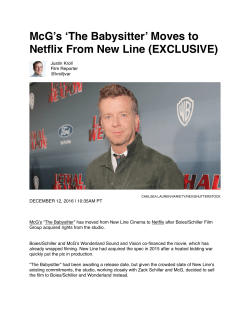 McG`s `The Babysitter` Moves to Netflix From New Line (EXCLUSIVE)