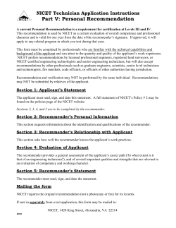 Part V: Personal Recommendation