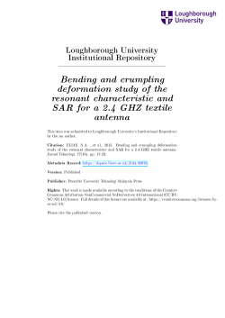Bending and crumpling - Loughborough University Institutional
