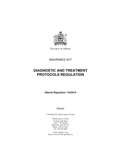 diagnostic and treatment protocols regulation