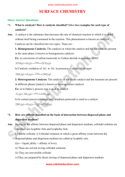 surface chemistry - Sakshieducation.com