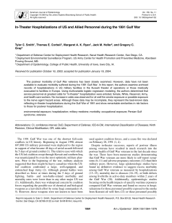 In-Theater Hospitalizations of US and Allied