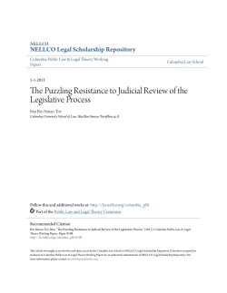 The Puzzling Resistance to Judicial Review of the Legislative Process