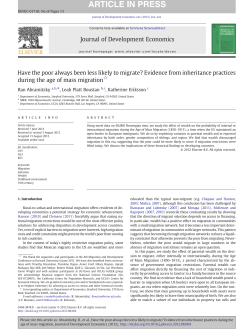 Have the poor always been less likely to migrate?