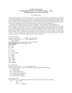 An index to the arms in W. Bruce Bannerman (ed.)