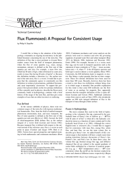 Flux Flummoxed: A Proposal for Consistent Usage