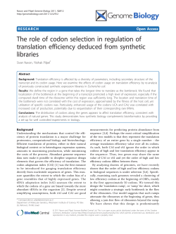 The role of codon selection in regulation of translation