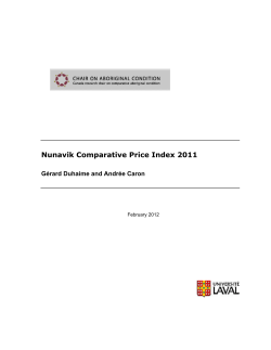 Nunavik Comparative Price Index 2011