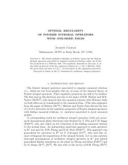 OPTIMAL REGULARITY OF FOURIER INTEGRAL