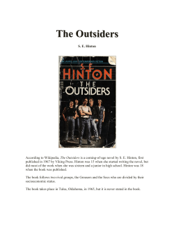 The Outsiders PDF