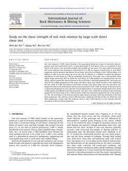 Study on the shear strength of soil&ndash;rock mixture by large scale direct