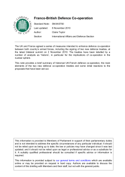 Franco-British Defence Co-operation