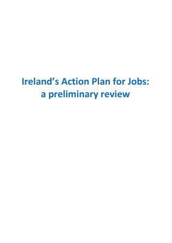 Ireland`s Action Plan for Jobs: a preliminary review