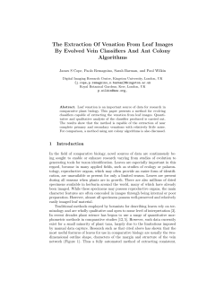 The Extraction Of Venation From Leaf Images By Evolved Vein