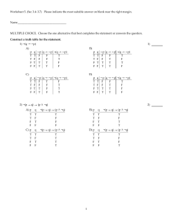 Worksheet #9