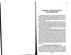Appendix I. The Chi-square Test and the Median Test