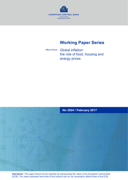 Global inflation: the role of food, housing and energy prices