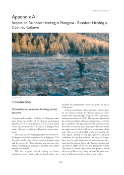 Appendix A - Sustainable Reindeer Husbandry