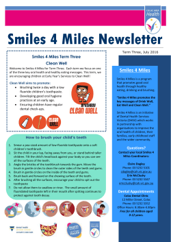 Smiles 4 Miles Newsletter