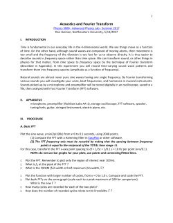 Acoustics and Fourier Transform