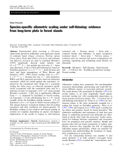 Species-specific allometric scaling under self