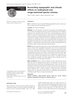 Reconciling topographic and climatic effects on