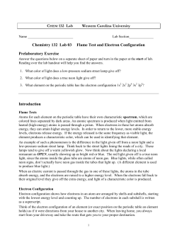 CHEM 132 Lab Western Carolina University