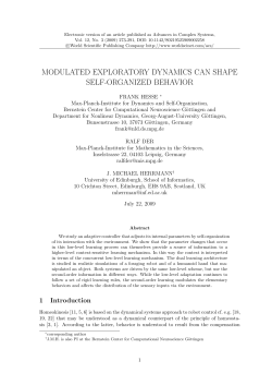 modulated exploratory dynamics can shape self