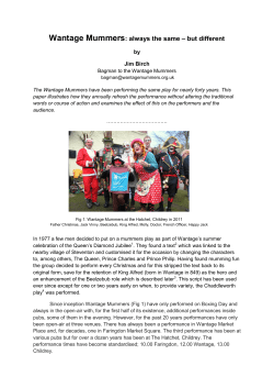 Presentation - The Wantage Mummers