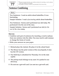 Sentence Combining